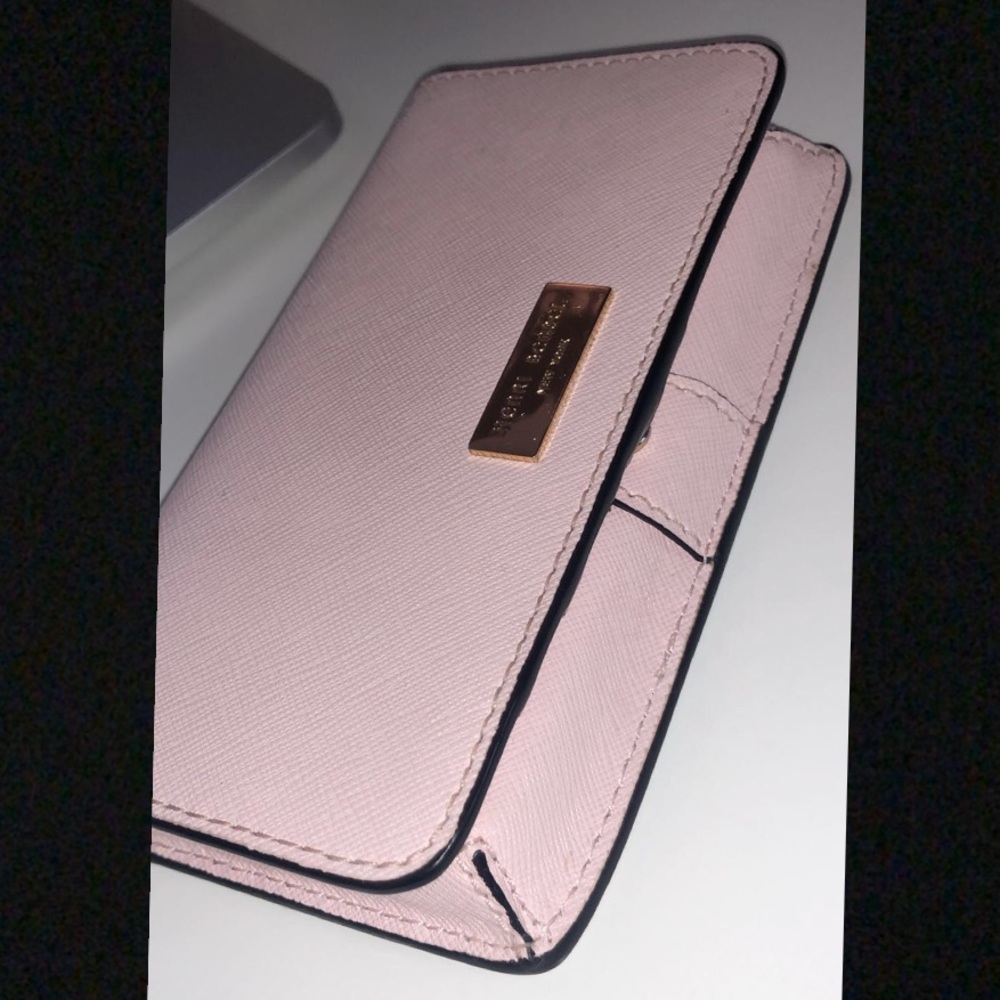 Henri Bendel Blush Pink Leather Wallet